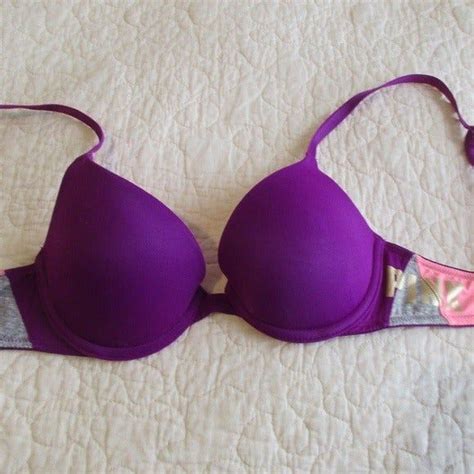 Pink Victorias Secret Push Up Bra 32a On Mercari Push Up Bra Bra