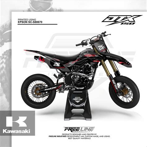 Jual Decal KLX DTRACKER Hitam Custom Desan Full Body Shopee Indonesia