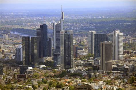 Luftbild Frankfurt Am Main Stadtansicht Der Frankfurter Skyline