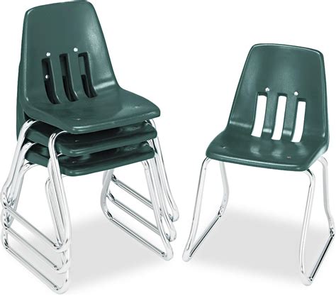 Virco 9600 Classic Series Classroom Chairs 14 Seat Height Forest Greenchrome 4