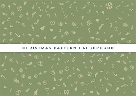 Premium Vector | Green christmas pattern background