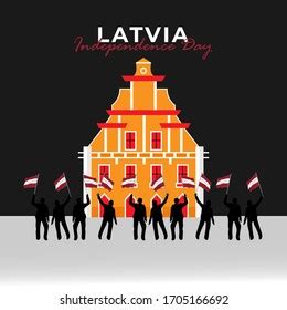 Vector Illustration Latvia Independence Day Happy Stock Vector (Royalty ...