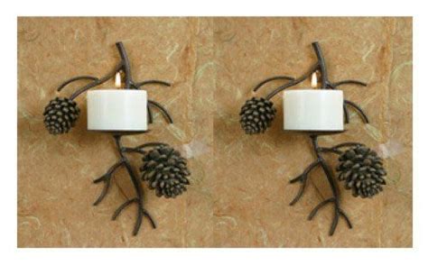 Dei Pinecone Pine Cone Candle Wall Sconce Lodge Home Decor Unit