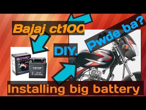 Paano Mag Install Ng Malaking Battery Sa Bajaj Ct100 DIY YouTube