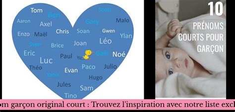 Pr Nom Gar On Original Court Trouvez L Inspiration Avec Notre Liste