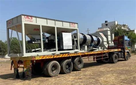 LAL S Automatic Mobile Hot Asphalt Drum Mix Plant For Road Construction Capacity Tones