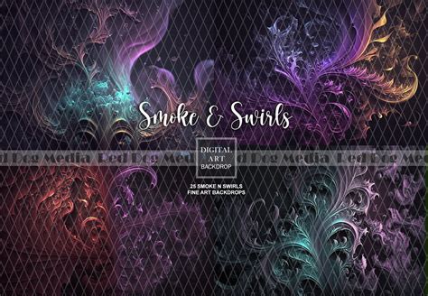 25 MEGAPACK Smoke And Swirls Fine Art Backdrops Smoke Etsy