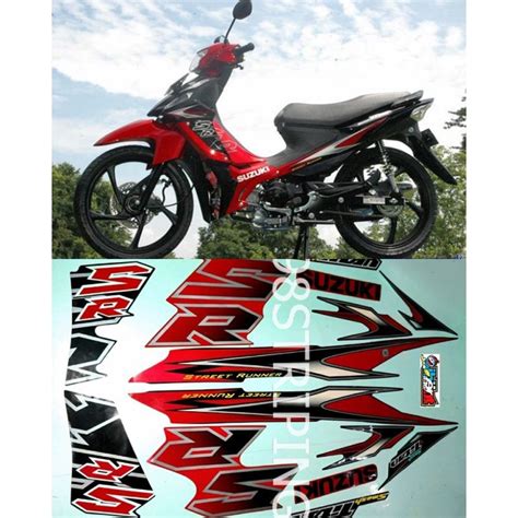 Jual STRIPING SMASH TITAN SR MERAH TAHUN 2011 2012 STIKER LIS STANDAR