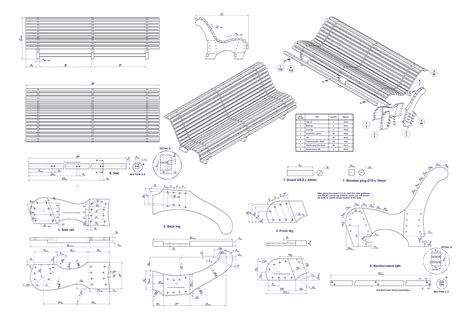 Contoured park bench plan | Craftsmanspace