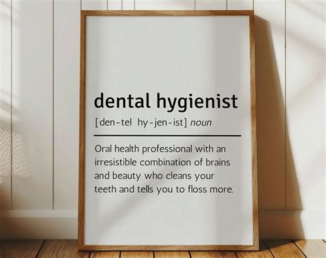 Dental Hygienist Definition Print, Rdh Poster, Dental Office Decor