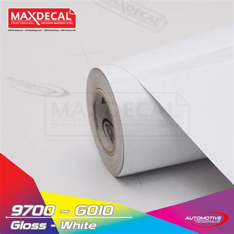 MAXDECAL 9700 G010 White Gloss Car Wrap Vinyl Dunia Warna Stiker