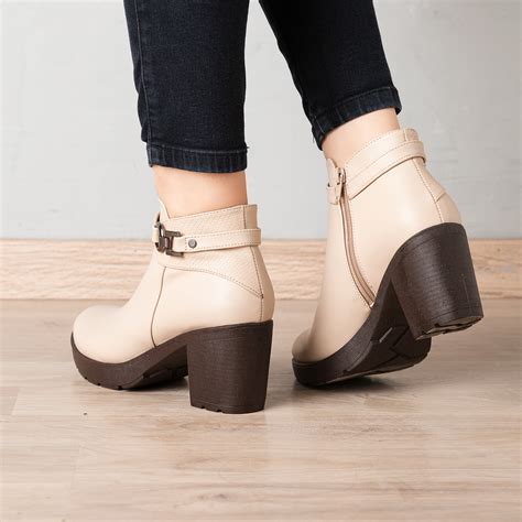 Ripley BOTINES MUJER NÉBULA NUDE GEEL 2 0