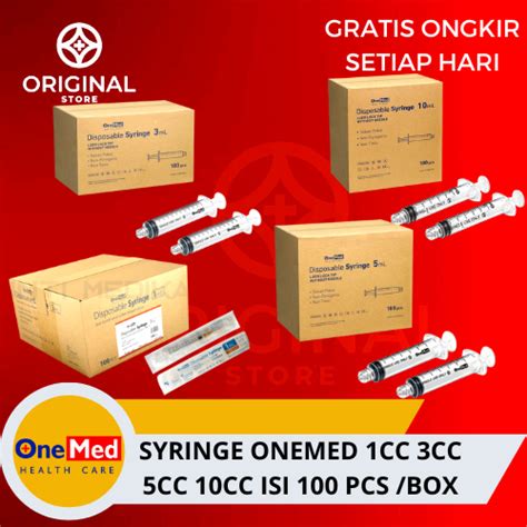 Jual SYRINGE SPUIT ONEMED JARUM SUNTIK ONEMED 1CC 3CC 5CC 10CC 20CC