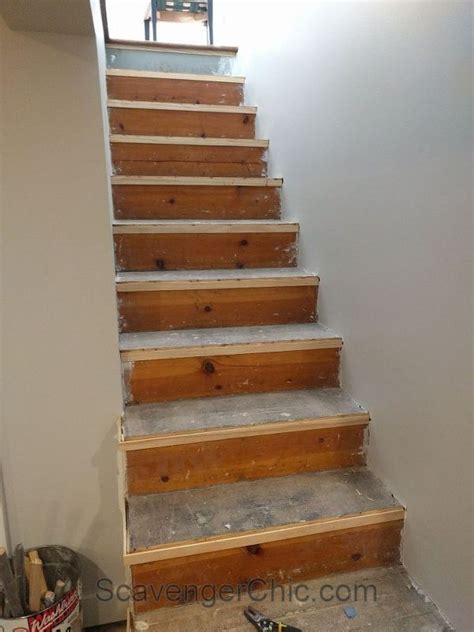 Weekend Project Installing New Stair Treads Diy Staircase Makeover