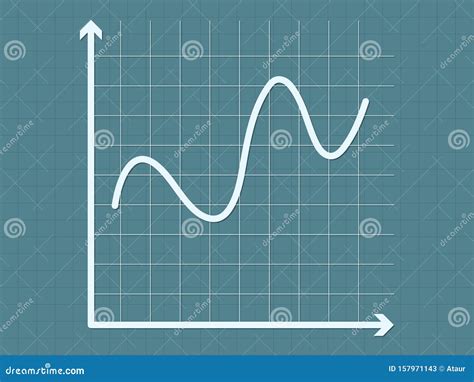 LÃnea De Curva Ascendente Lisa En El GrÃfico Azul Vector De Papel