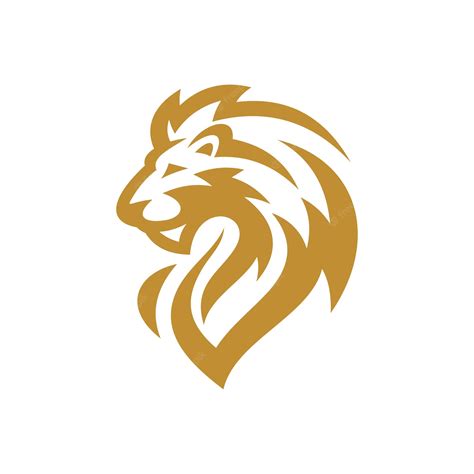 Premium Vector Roaring Lion Line Art Logo Design Lion Head Hair Mane