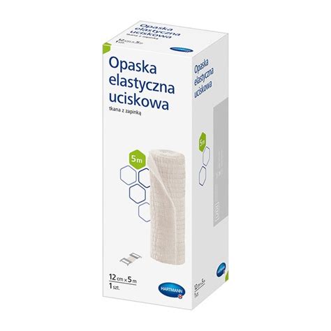 Opaska elastyczna uciskowa tkana z zapinką 12 cm x 5 m 1 szt