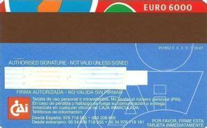 Bank Card Cai CAI Caja De Ahorros De La Inmaculada SpainCol ES VE