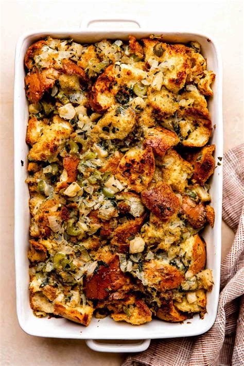 Classic Make Ahead Stuffing With Fresh Herbs 3 Days Ahead