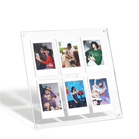 Double Layer Clear Acrylic Frame Floating Magnetic Photo Frame For