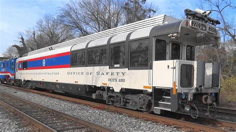 CSX Train Of FRA GRMS And Geometry Cars In St Denis YouTube