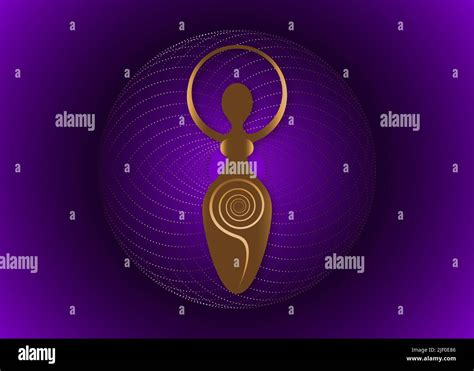 Mujer Wiccan Logo diosa espiral de la fertilidad símbolos paganos