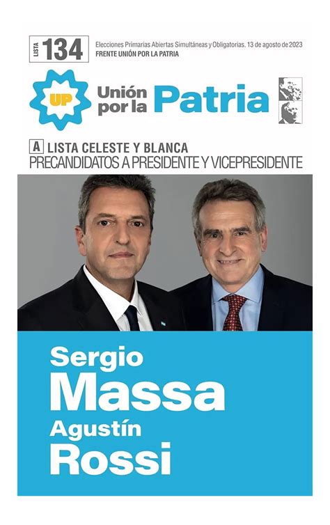 Así Son Las Boletas Oficiales De Sergio Massa Y De Juan Grabois Para Las Paso De Unión Por La