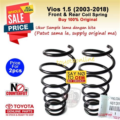 Vios 2003 2018 Coil Spring Front Rear NCP42 NCP93 NCP150 NSP151