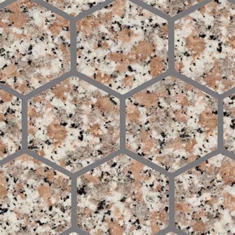 Granite Paving Outdoor Hexagonal Texture Seamless