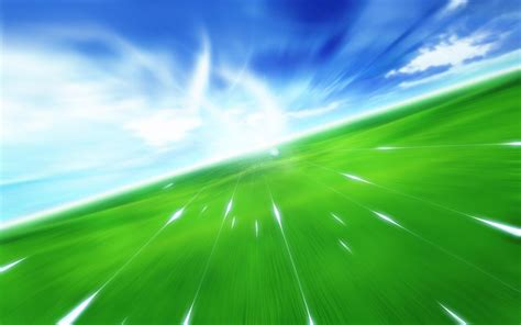 Wallpaper Sunlight Digital Art Abstract Grass Sky Field Green