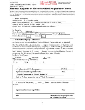 Fillable Online Nps Form Omb Control No Vlr Listed