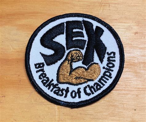 Vintage Sex Breakfast Of Champions Patch Racewayhats