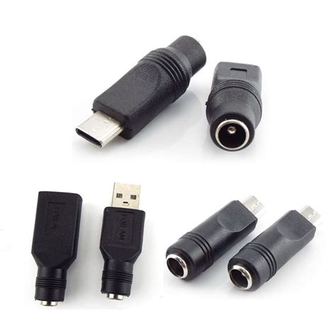 1x 5521 มมdc หญิง Power Jack To Type C Mirco Usb 20 ประเภทปลั๊กชาย