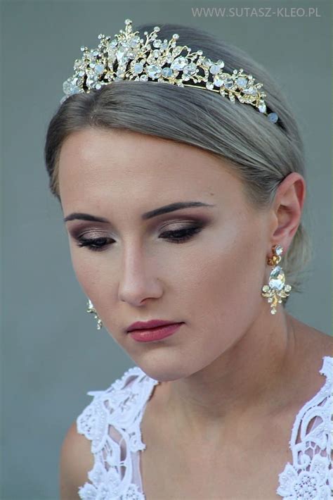 Z Ota Tiara Diadem Korona Lubna Du A Li Cie Kryszta Y Miss Lub Kleo