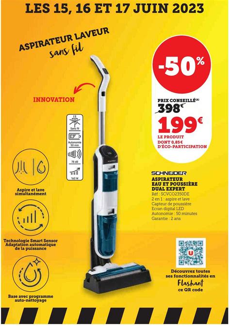 Promo Aspirateur Eau Et Poussi Re Dual Expert Schneider Chez Hyper U