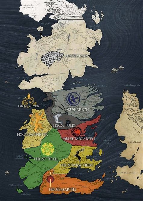 Game Of Thrones Map Houses