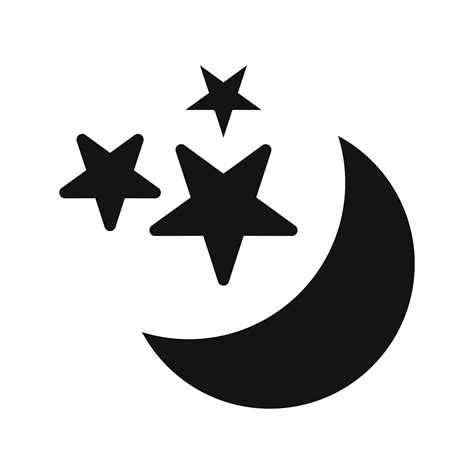 Luna Y Estrellas Vector Icono 442223 Vector En Vecteezy