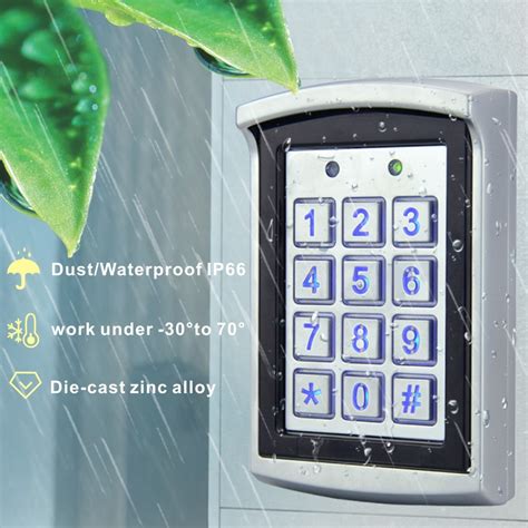 Metal Anti Vandal RFID Reader Em125kHz Keypad Standalone Access Control