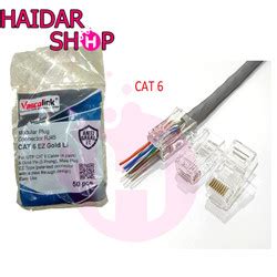 Promo Konektor RJ45 Vascolink UTP Cat6 Gold EZ LITE Anti Gagal Cat6 50