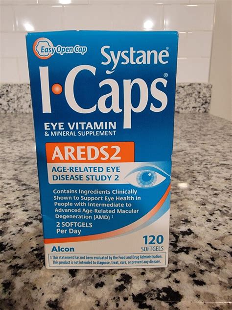 Systane Icaps Eye Vitamin Areds 2 Age Related 120 Softgels Exp 12025