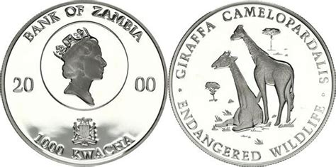 Kwacha Giraffes Zambia Numista