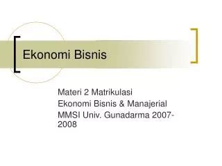 Ppt Matematika Bisnis Ekonomi Powerpoint Presentation Free