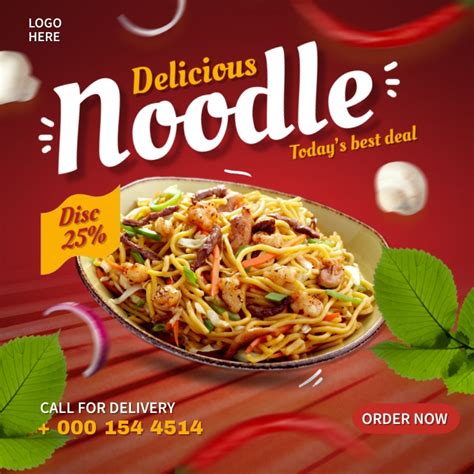 Copy Of Delicious Noodle Postermywall