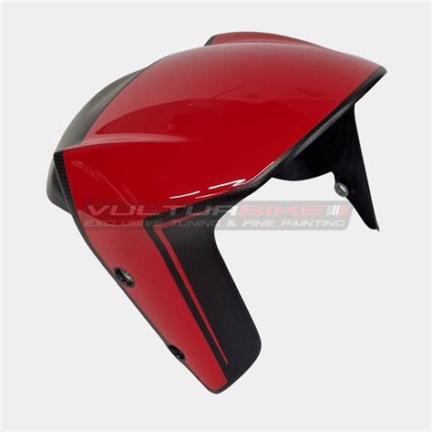 Garde Boue Avant En Carbone Design Rouge Ducati Diavel V4