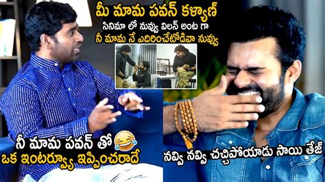 Sai Dharam Tej Can T Stop His Laugh When Bithiri Sathi Reveals His