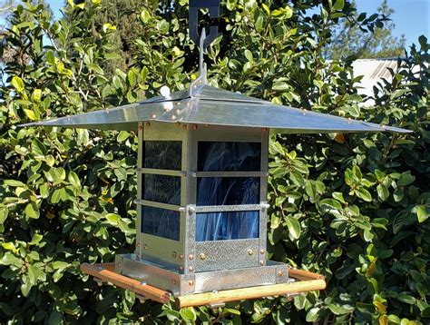 Galvanized Steel Hanging Bird Feeder