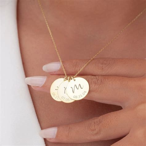 Mom Initial Necklace Etsy