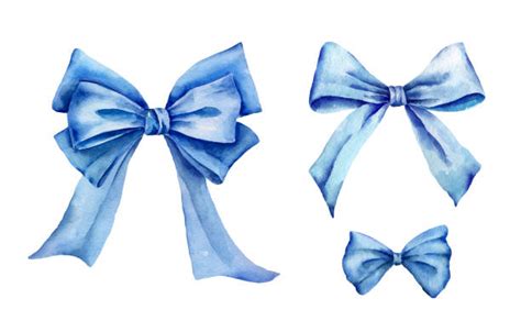 2600 Watercolor Blue Bow Stock Illustrations Royalty Free Vector