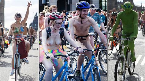 World Naked Bike Ride Weltweites Nackt Radeln Gegen Autos