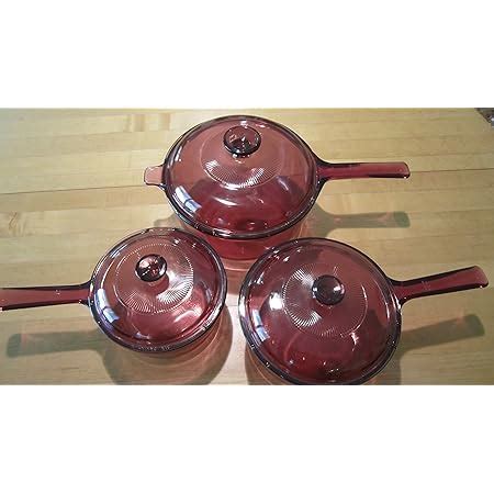 Amazon 6 Piece Set Corning Visions Visionware Cranberry Sauce